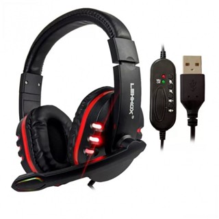 Fone de Ouvido RGB Gamer LEF-1040 Entrada USB 7,1 e SH-Q7 em Oferta na Shopee