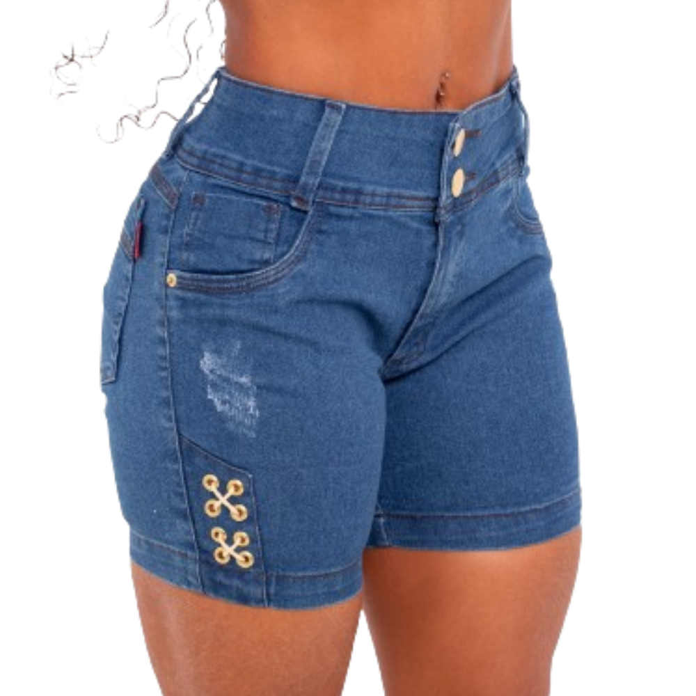 Short Pedalete com ilhós na lateral em Oferta na Shopee