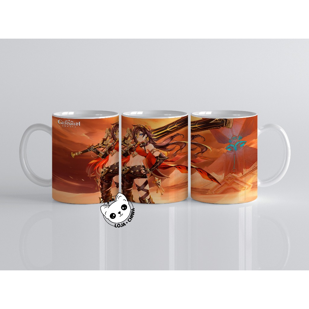 Caneca Personalizada Genshin Impact Jogo Gamer Pc Online RPG Zelda 3 Cerâmica Importada