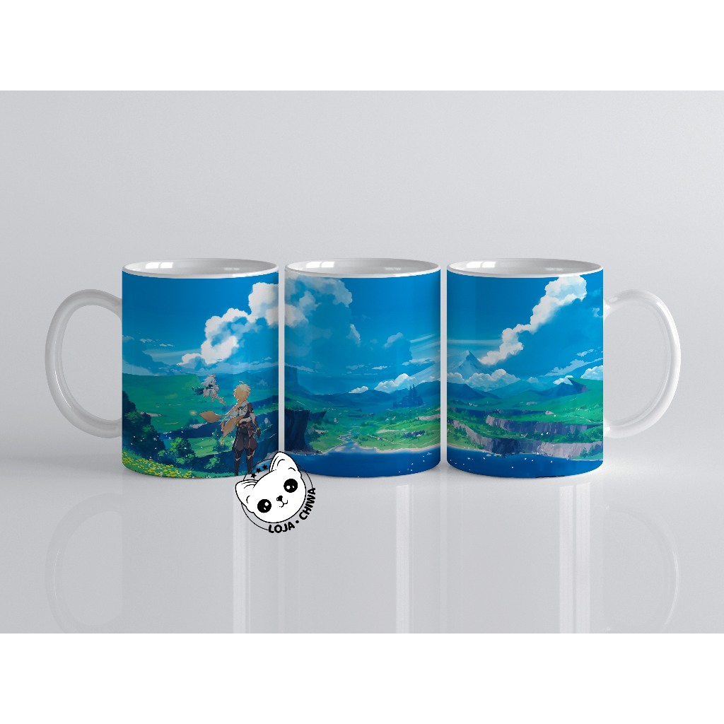 Caneca Personalizada Genshin Impact Jogo Gamer Pc Online RPG Zelda 9 Cerâmica Importada