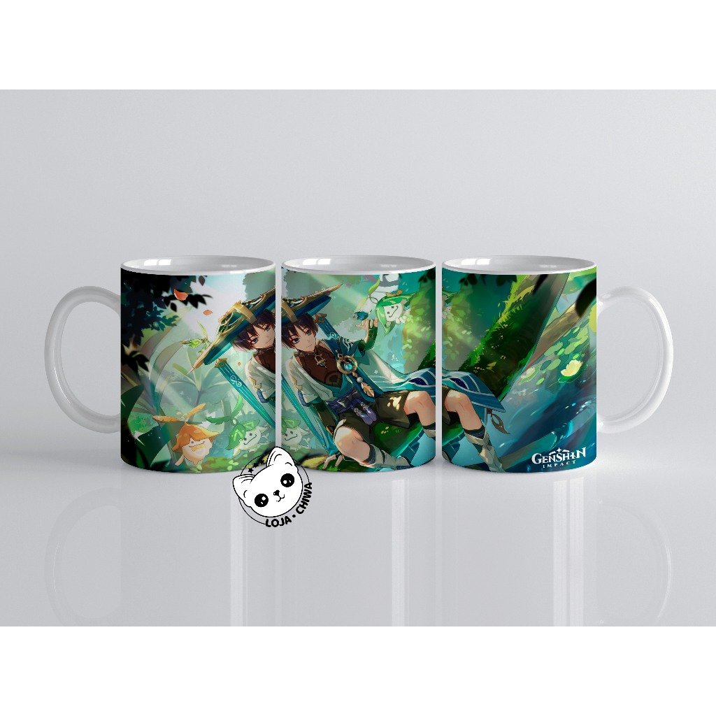 Caneca Personalizada Genshin Impact Jogo Gamer Pc Online RPG Zelda 16 Cerâmica Importada