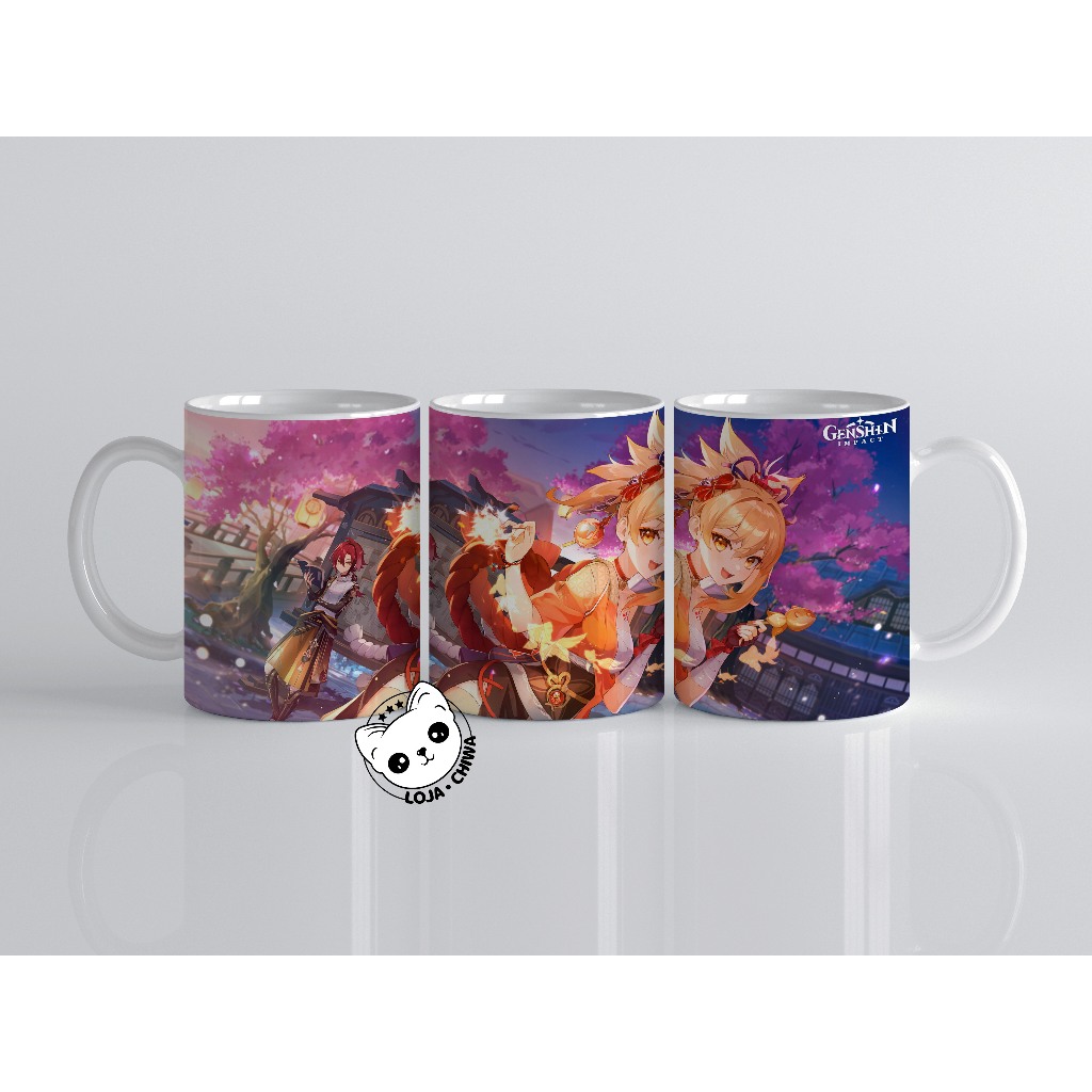 Caneca Personalizada Genshin Impact Jogo Gamer Pc Online RPG Zelda 17 Cerâmica Importada