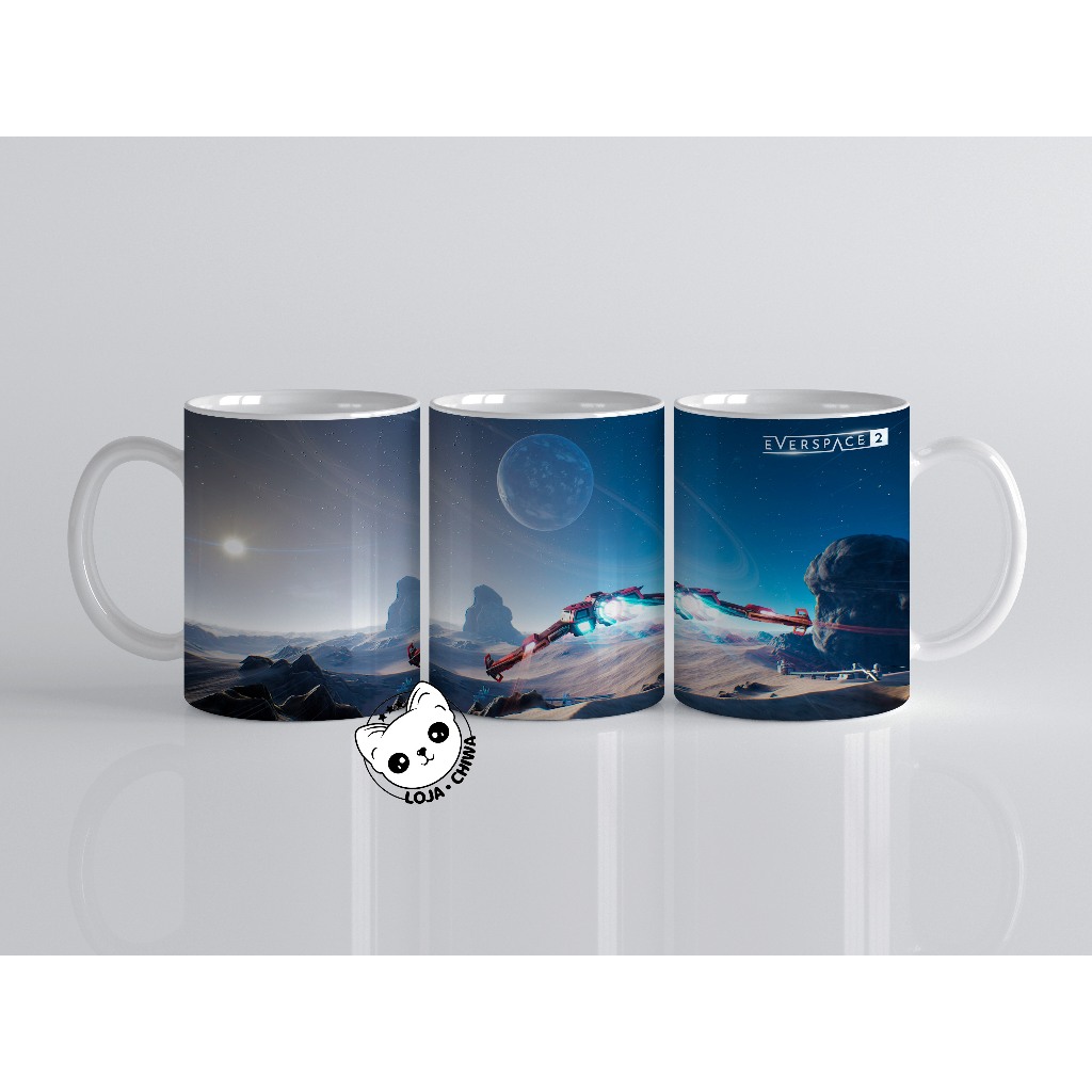 Caneca Personalizada Everspace 2 Jogo Gamer  Lembrancinha Presente Xicara Copo Cerâmica Importada