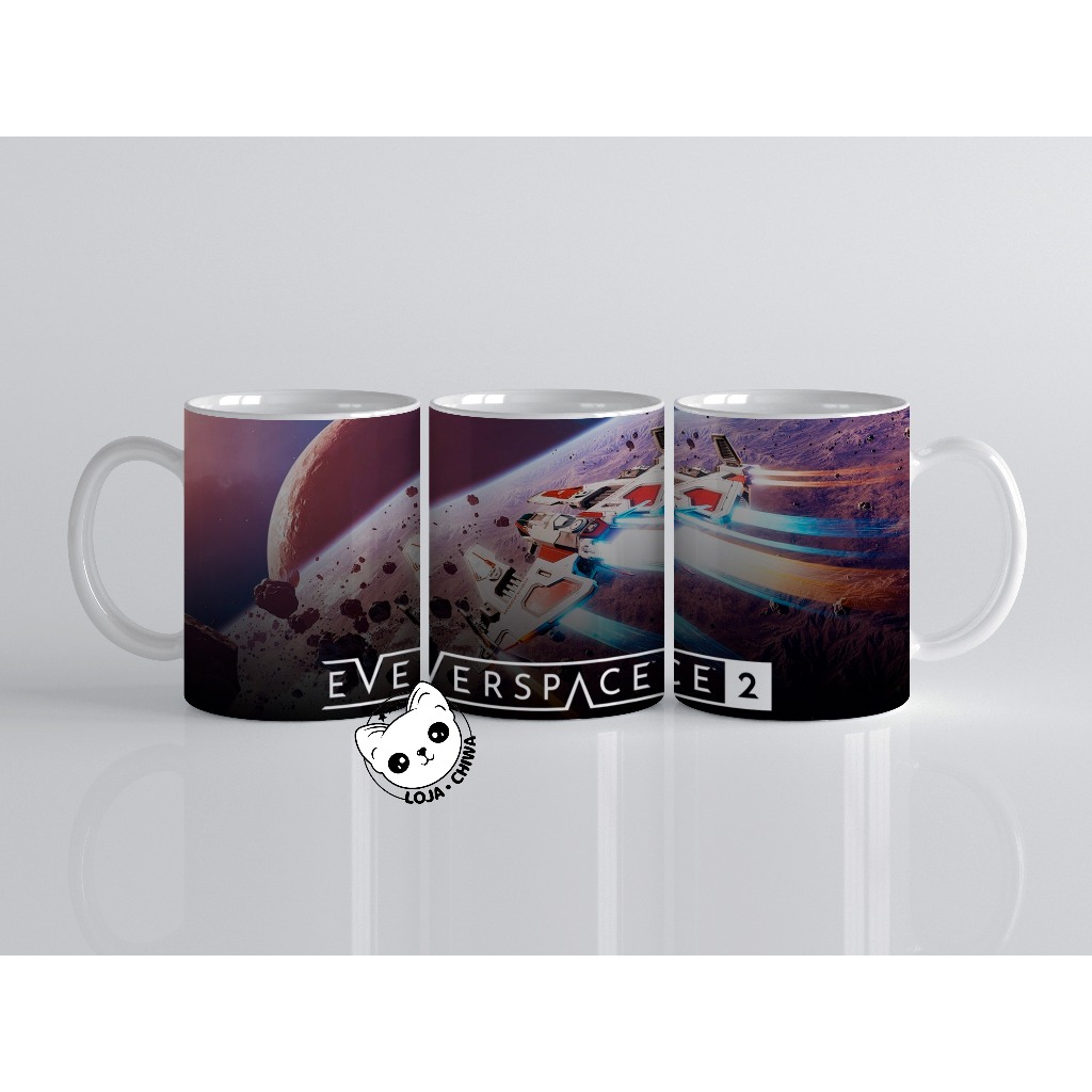 Caneca Personalizada Everspace 2 Jogo Gamer  Lembrancinha Presente Xicara Copo 3 Cerâmica Importada