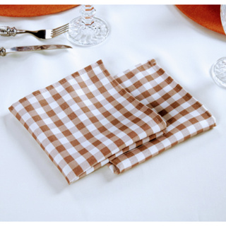 Kit de Guardanapos Xadrez para Mesa Posta - 4 ou 6 Peças em Tecido de Alta Qualidade em Oferta na Shopee