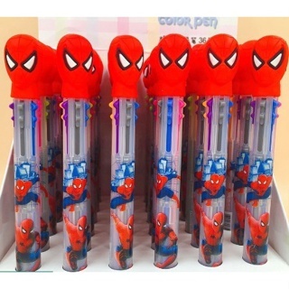 Caneta 3D infantil de 10 cores +Marvel Homem aranha  10 em 1 caneta esferográfica papelaria/escritório/escola em Oferta na Shopee