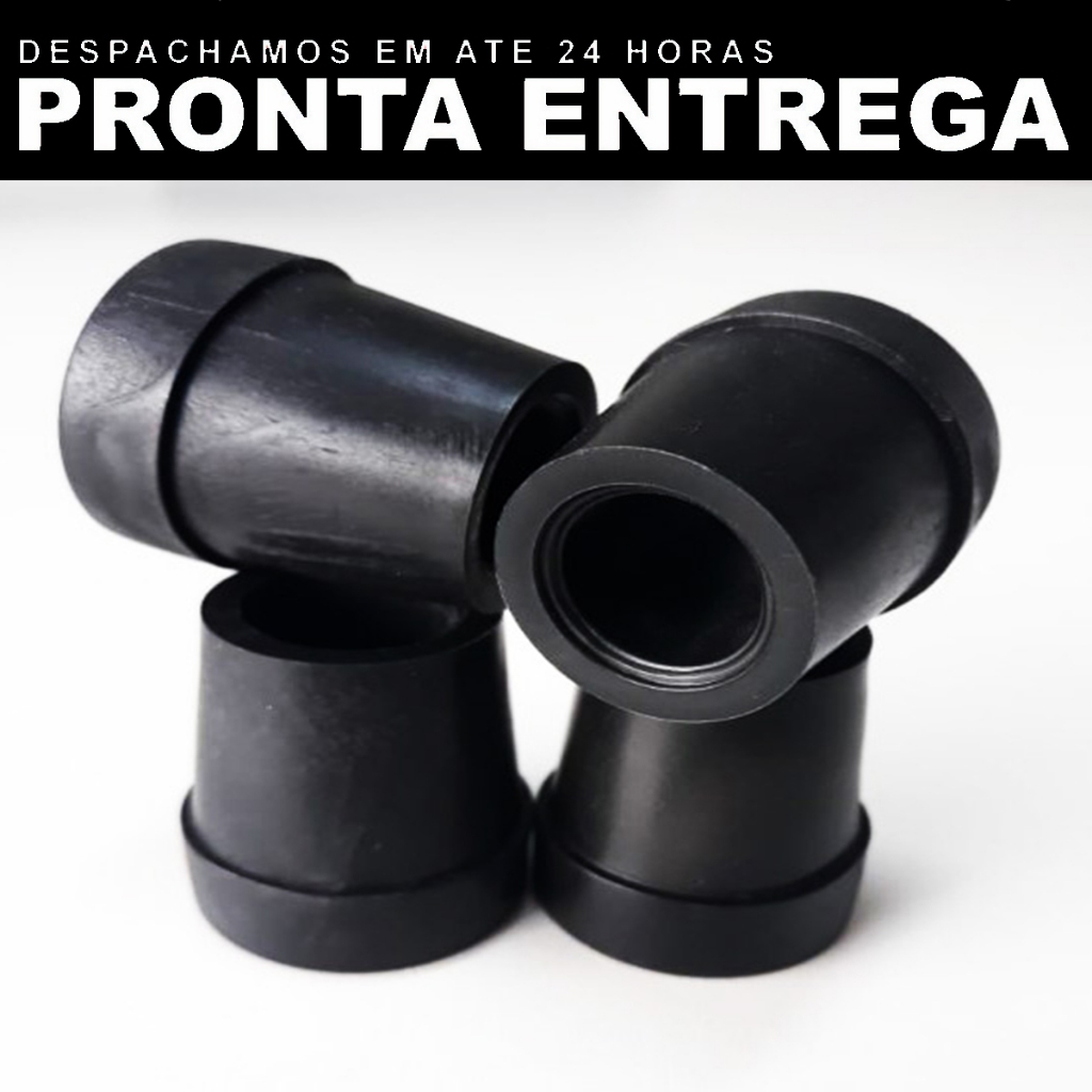 Ponteira Pé 1 Polegada para Bengala Muleta Andador (4 Unidades) Pronta Entrega