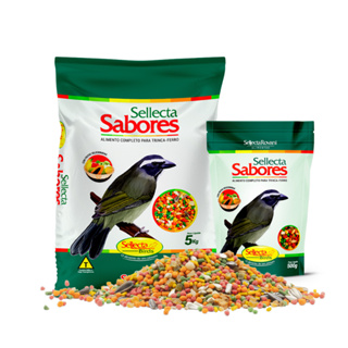 Racao Sellecta Sabores 5kg Trinca Ferro Sabia Passaro preto em Oferta na Shopee