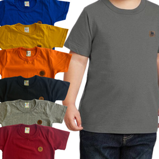 Kit 6 Camiseta Infantil Menino Básica Lisa Manga Curta Tamanho 1 – 12 Anos em Oferta na Shopee