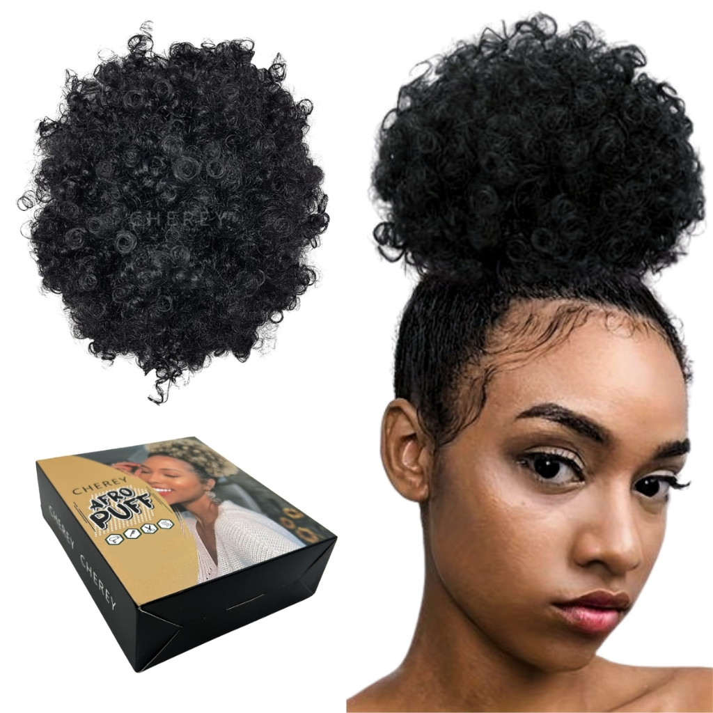 Coque Afro Puff Cacheado Aplique Cabelo Crespo