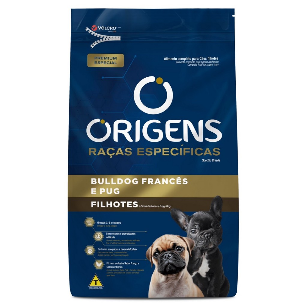 Ração Origens Para Cães Filhotes Bulldog Francês E Pug 10,1kg