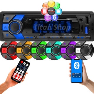 Som Automotivo First Option 6699 Bluetooth 2 USB Leitor de Cartão de Memória SD TF FM Auxiliar 1 Din