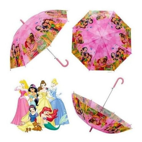 Sombrinha Infantil Princesas Rosa  Disney Brizi