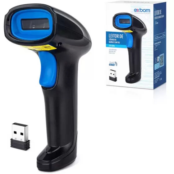 Leitor Scanner De Código De Barra Laser Cabo Usb De 180cm Cor Preto 5v