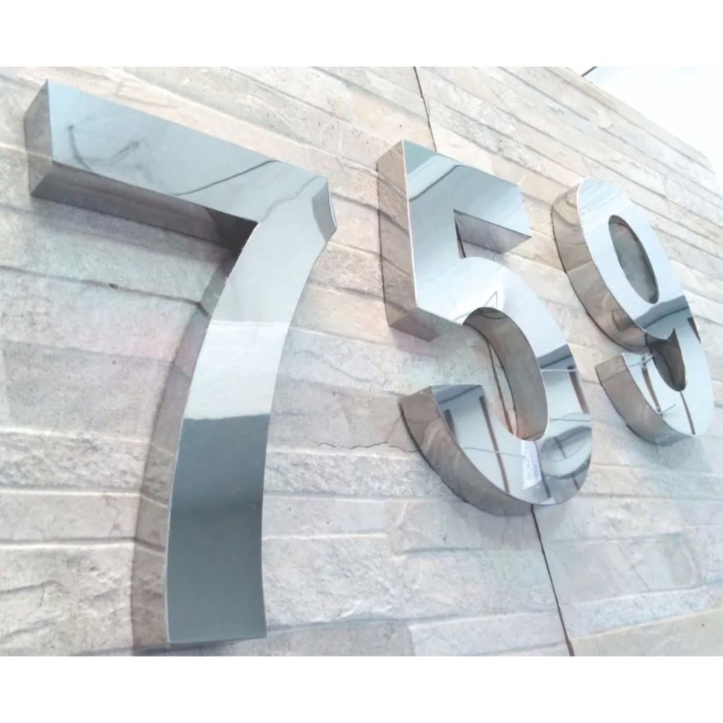 kit 2 números residencial inox de 20 cm em Oferta na Shopee