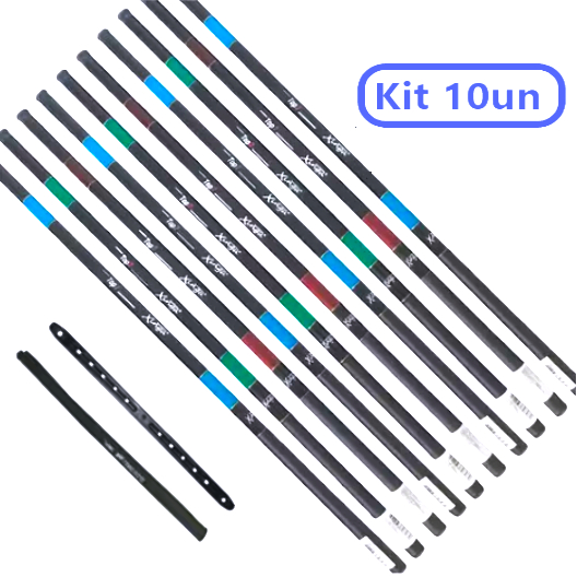 Kit pesca Completo 10 Vara Telescopica 2,40m Atacado Revenda Caniço de Pesca + Enrolador de Linha Gratis Carbono Vara Barato Leve Pescaria Retratil Promoção Tilapia Lambari Piau Pescar Pescador
