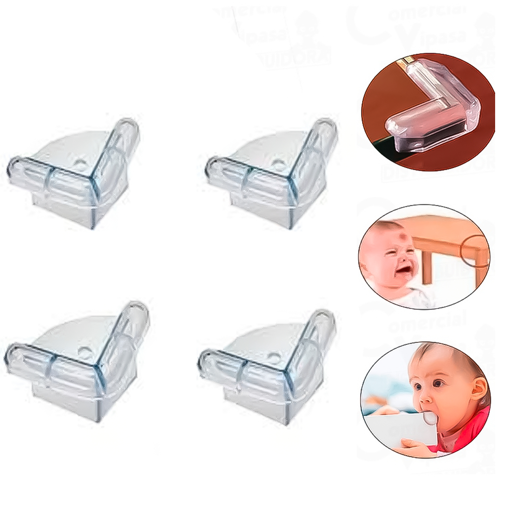 Kit 04 Protetor Canto Alto P/ Bebê Quina Mesa Cantoneira em Oferta na Shopee