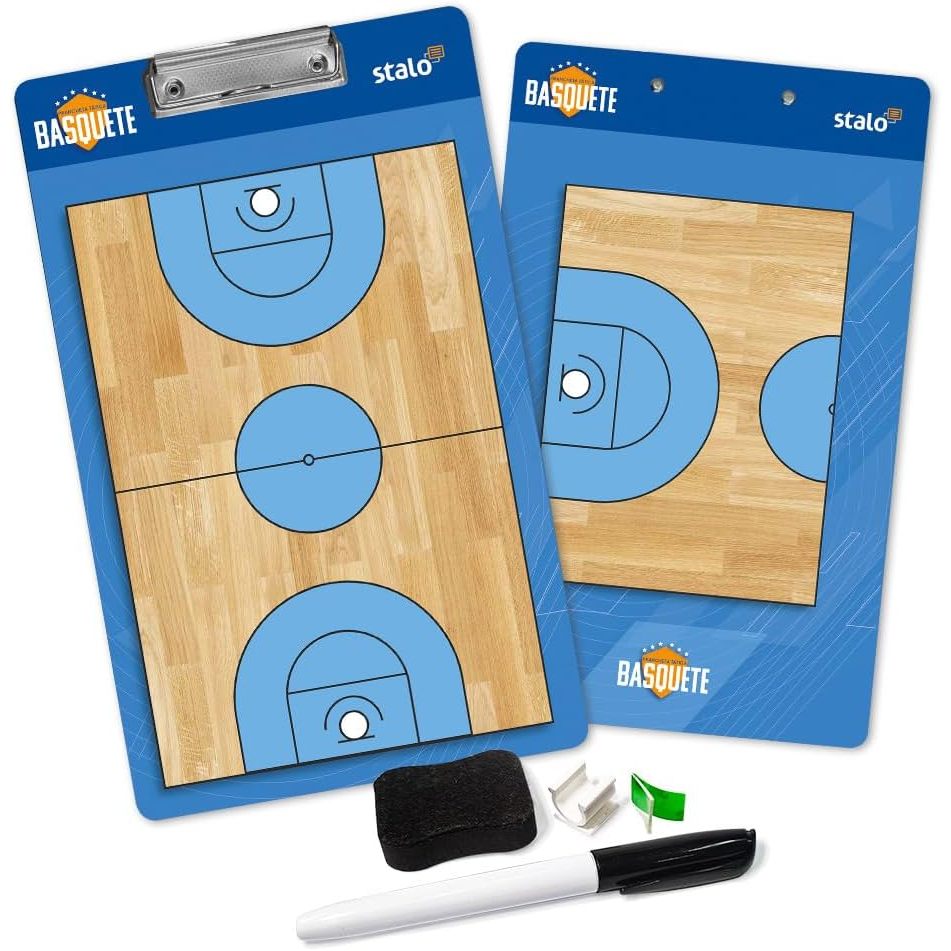 Prancheta Tática C/ Caneta E Apagador 23x37cm - FUTSAL FUTEBOL BASQUETE VOLEI BEACH TENIS