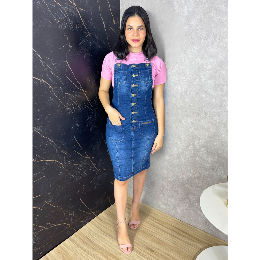 Jardineira Jeans com Lycra Gallzarth