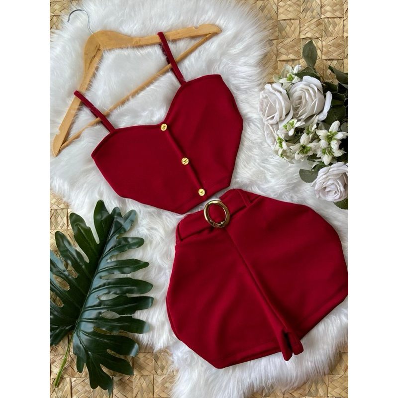 Conjunto Vermelho AR (lindo!) 34 a 40 PROMOÇÃO modinha em Oferta na Shopee