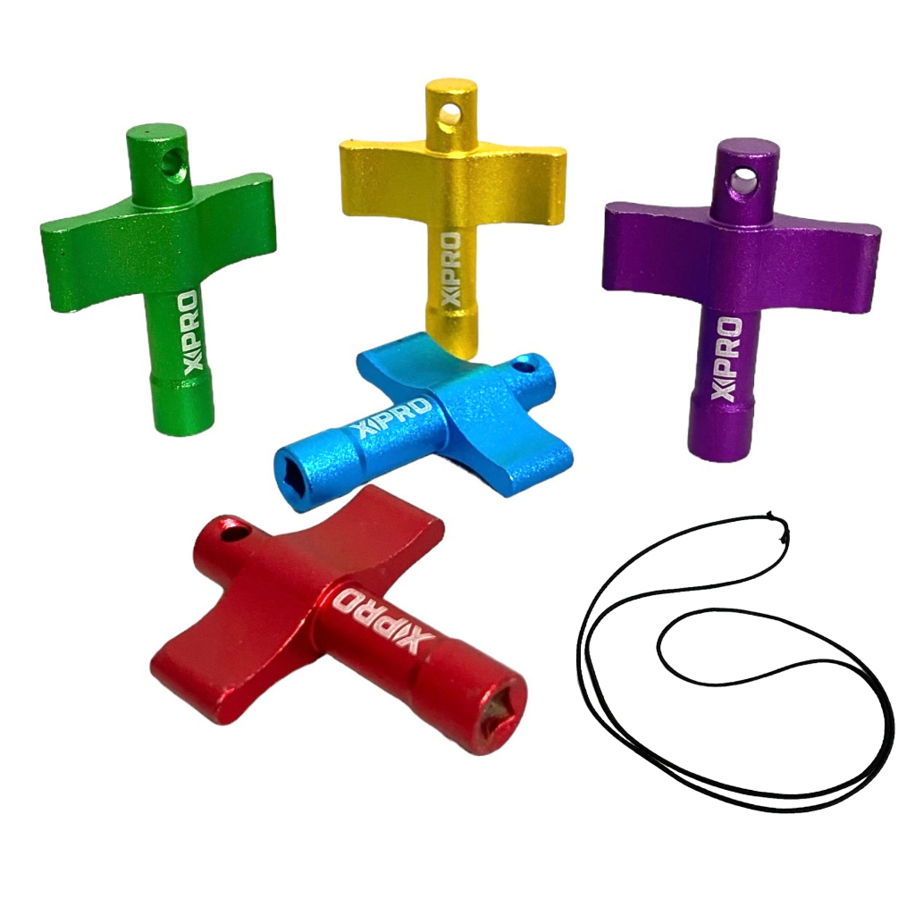 Chave De Afinação Para Bateria Universal Colorida X-pro Com Cordão