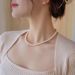 Colar de Pérola, chocker branca, bijuteria praia, Unissex, Gargantilhas, Vintage, Elegante, Promoção