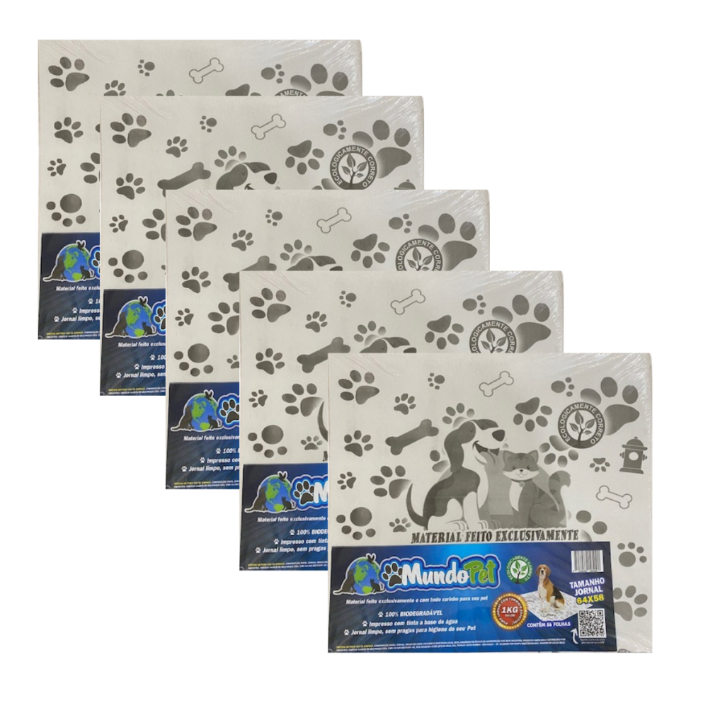 Jornal Higienico Biodegradável Para Pet - 5 Kg /  280 folhas em Oferta na Shopee