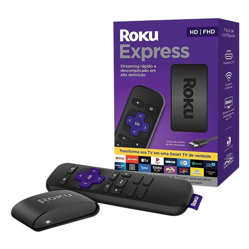 ROKU EXPRESS STREAMING PLAYER FULL HD CONVERSOR SMART TV DSX