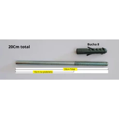 Suporte Invisível Para Prateleiras Pino 20cm x 4,8mm + Bucha N.08
