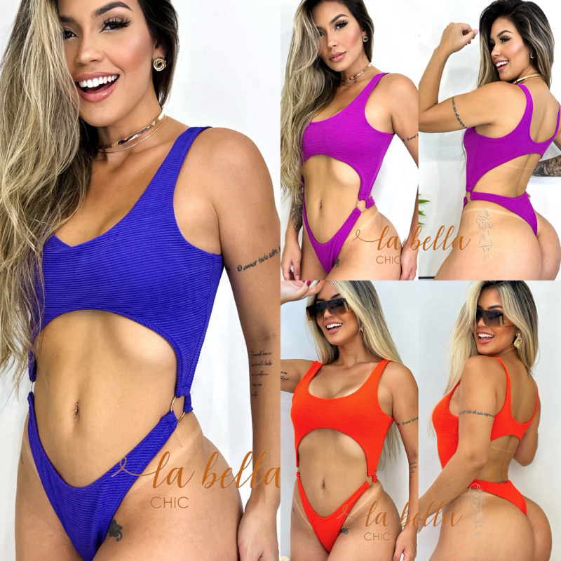 Body Maiô Cavado Anita Gringo Onça Argola Cavado Gringo Biquíni Asa Delta