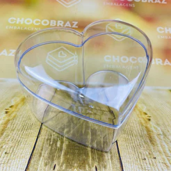 10 CAKE BOX CORAÇÃO BLUESTAR 750 ml ACRILICO OFF (CHOCO)