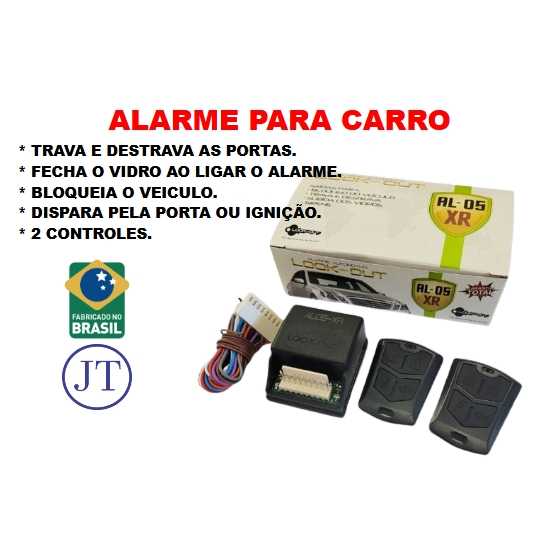 ALARME CARRO UNIVERSAL LOOK OUT AL 05XR COM 2 CONTROLES em Oferta na Shopee
