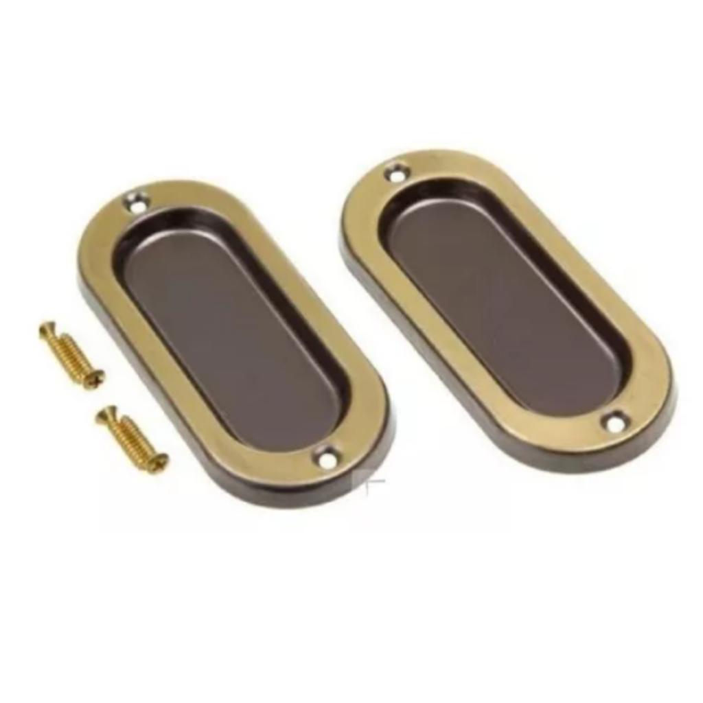 Puxador Concha De Embutir Porta Janela De Correr Colonial FLO 2 Unidades em Oferta na Shopee