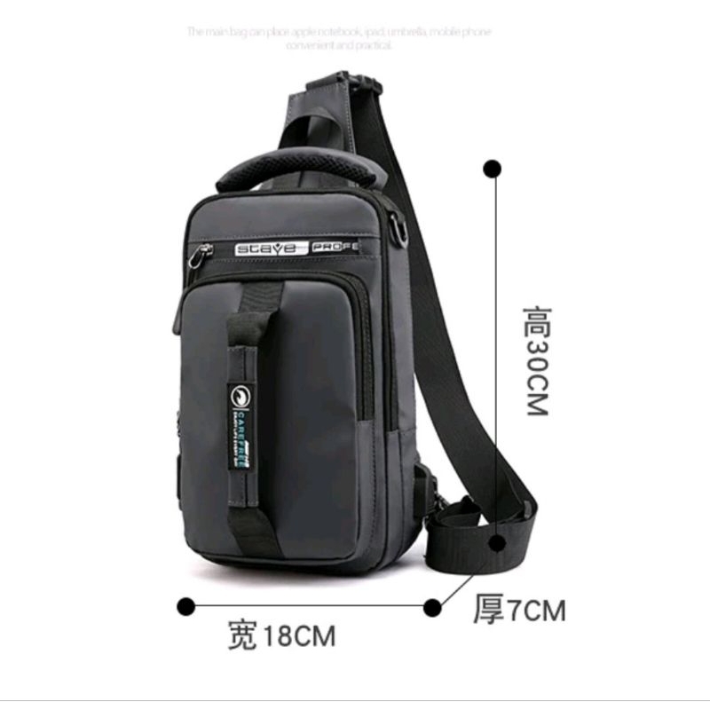 Bolsa De Ombro Masculina Impermeavel Mini Tira Colo Transversal Casual