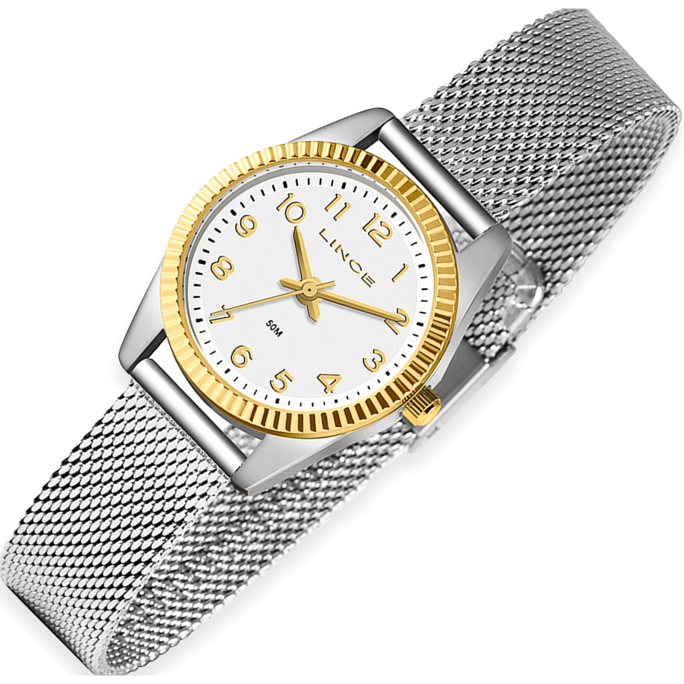 RELÓGIO LINCE FEMININO DOURADO/PRATA LRT4674L B2SX