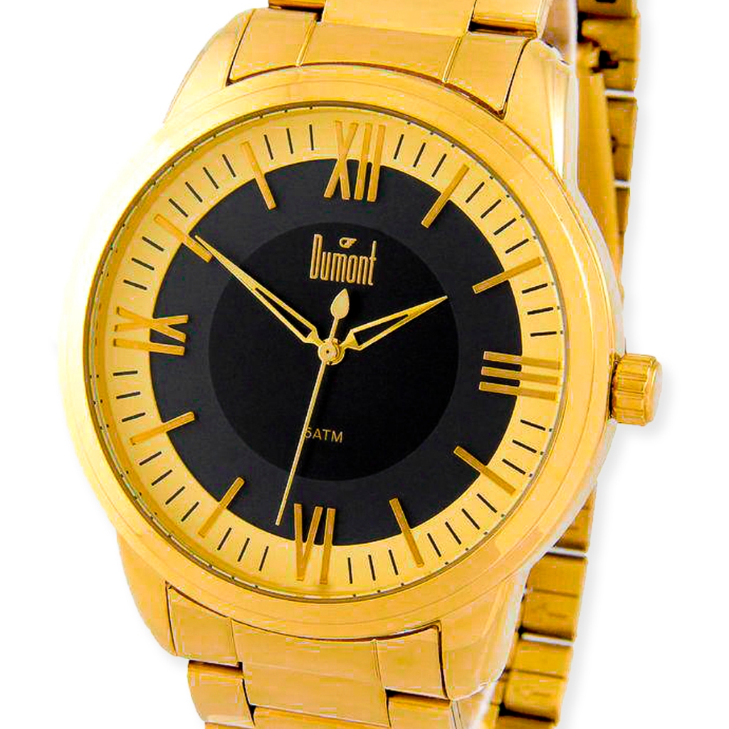 Relogio Dumont Masculino Dourado Du2035mnq/4p - Watches