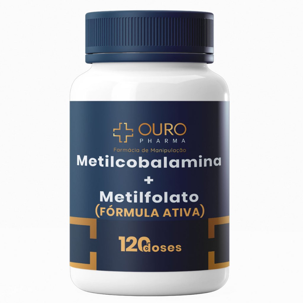 Metilcobalamina B12 1000mcg 414% + Metilfolato 1000mcg 250%. 120 Cápsulas em Oferta na Shopee