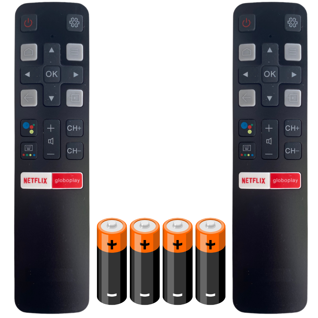 Kit 2 Controle Remoto Tv Tcl Smart Android Rc802v 55p8m