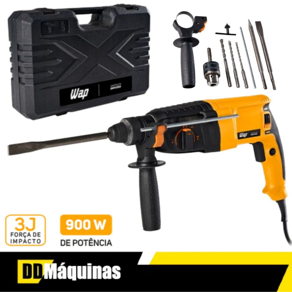 Martelete Combinado 900 Watts 220 Volts + Maleta - Wap - Home & Living