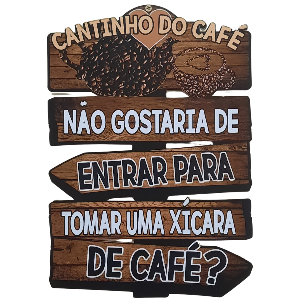 Placa Decorativa Em Mdf De Pendurar da parede Cantinho Do Café Frase Dona Florinda