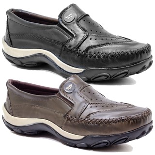 Combo Mocassim Masculino: Couro Legítimo, Preto e Café Conforto Duplo! 2021