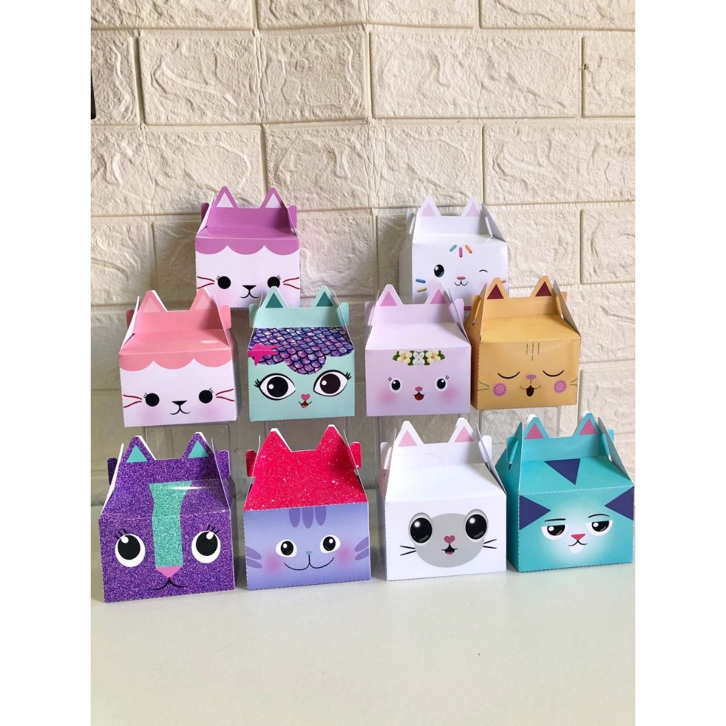 Kit 10 Caixas Personagens -  A casa mágica da Gabby Maleta - Bebe Caixa - Caixa Gatuno - Sereiata - Pandy (Ref. 04)