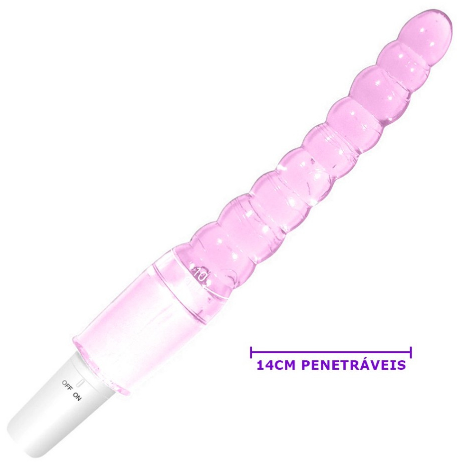 Plug Anal Silicone com Vibrador em Jelly Bastão Feminino Masculino LB6002 em Oferta na Shopee