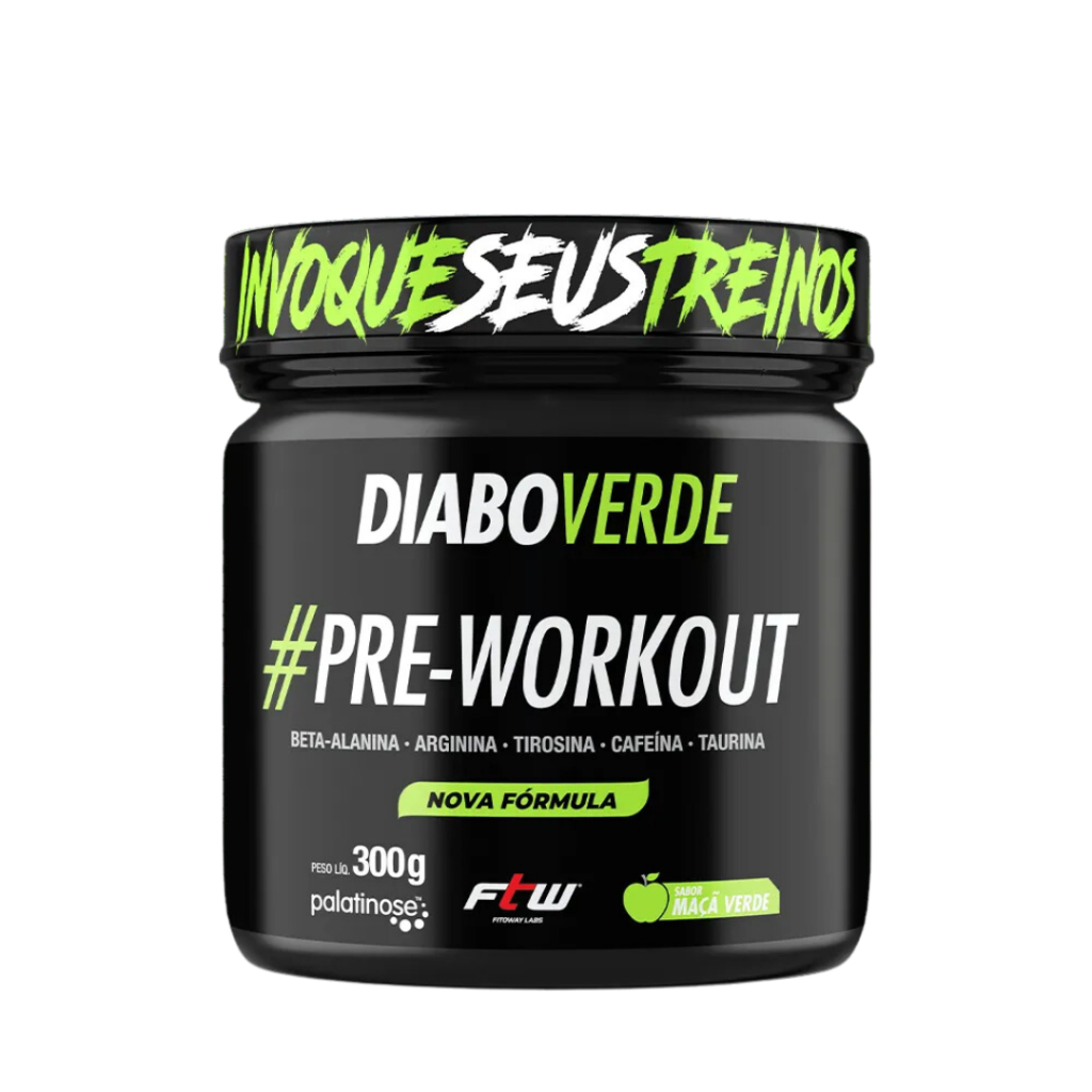 Pré Treino Diabo Verde Insano 300g Pré Workout - Ftw