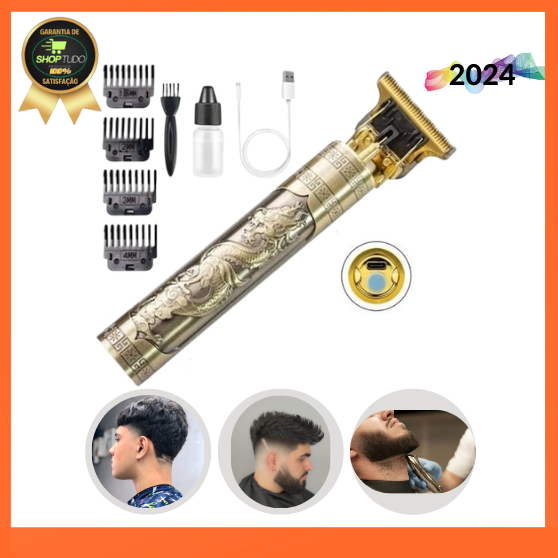 Maquina de Corte Cabelo e Barba Profissional Rebaixar Barba e Alinhar