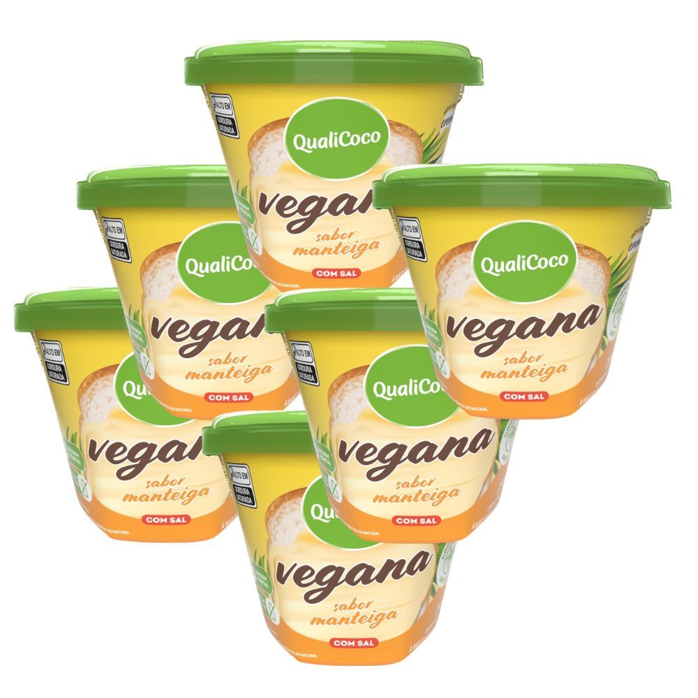 Kit Manteiga de Coco Qualicoco 200g Com Sal - 6 unidades em Oferta na Shopee