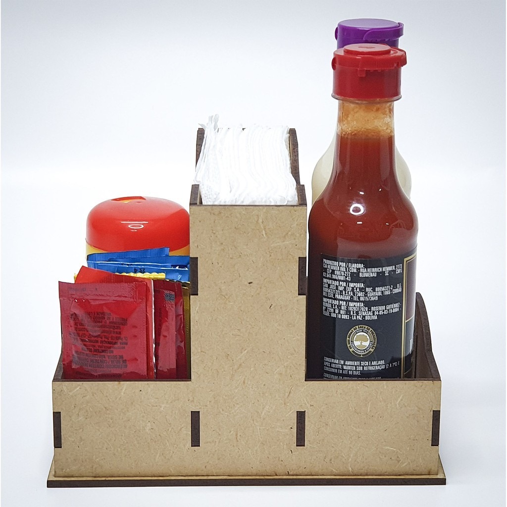 kit 10 porta guardanapos Guardanapo Galheteiro Mdf Restaurante Bares Lanchonete Boteco organizador porta maionese pimenta mostarda condimento para mesa de lanchonete bar lembrancinha tema boteco centro de mesa sashe