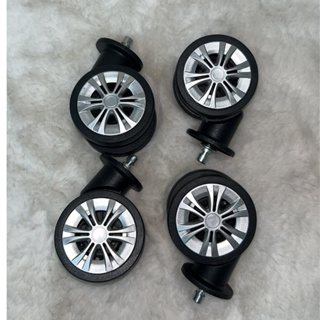 Rotação de 360 ​​graus  mala Rodas Rodas universais pretas em Oferta na Shopee
