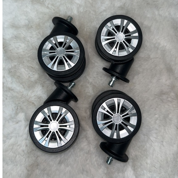 Rotação de 360 ​​graus mala Rodas Rodas universais pretas em Oferta na Shopee