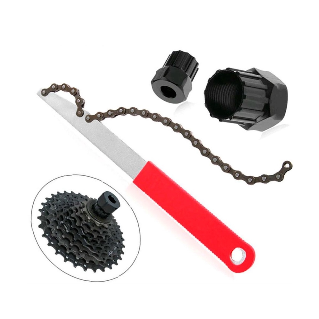 kit Chave Extrator Central 34,7mm Kenli Preto + Chave Extratora de Cassete k-7 Mtb E Speed Catraca